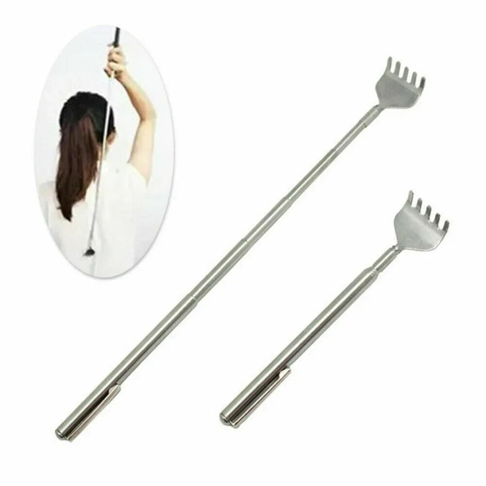 Stainless Steel Back Scratcher Telescopic Extendable Itching Aid Extender USA